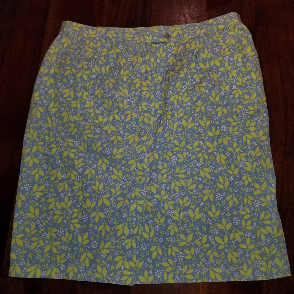 Liz Claiborne Floral Blue & Green Skirt